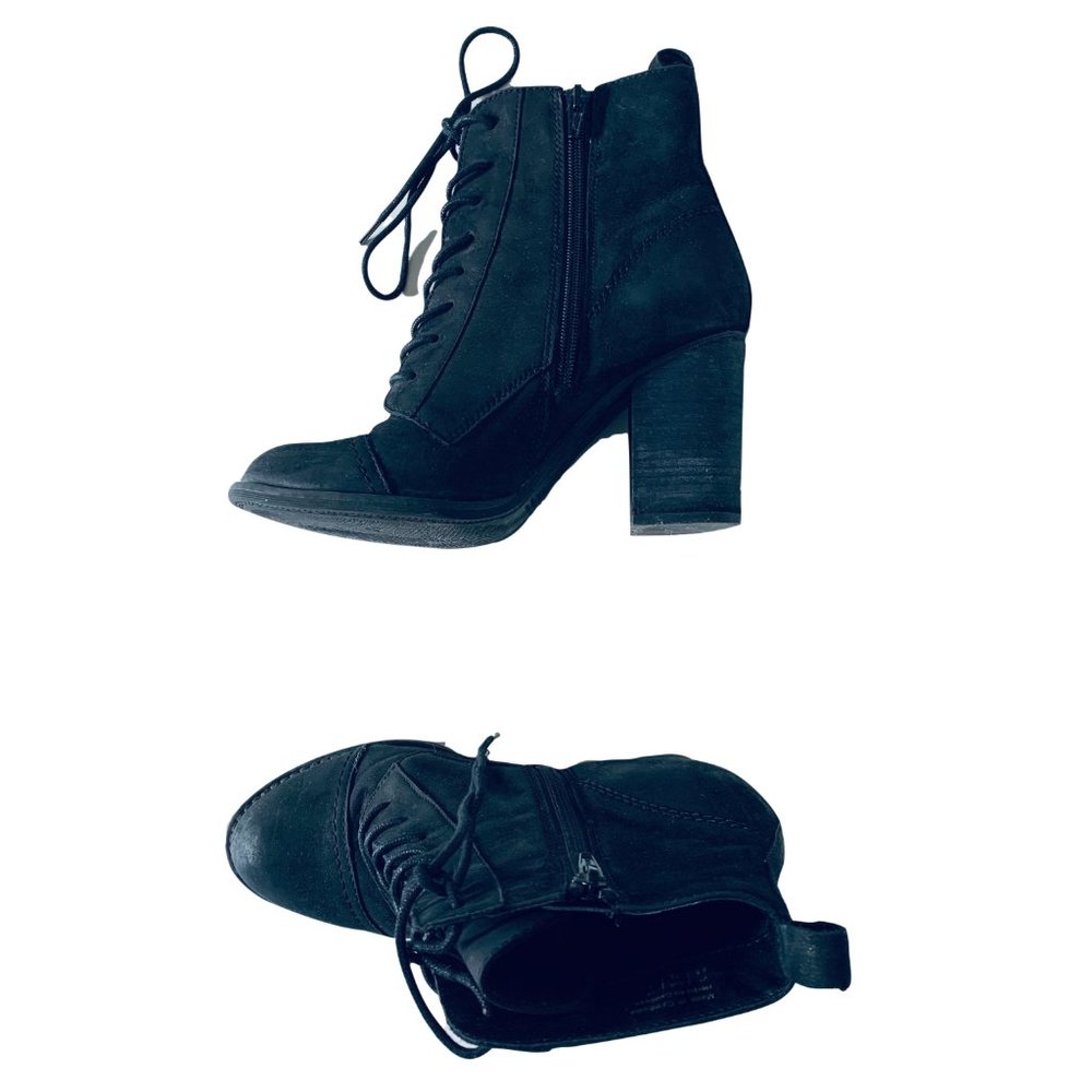 ALDO heeled black suede booties size 39